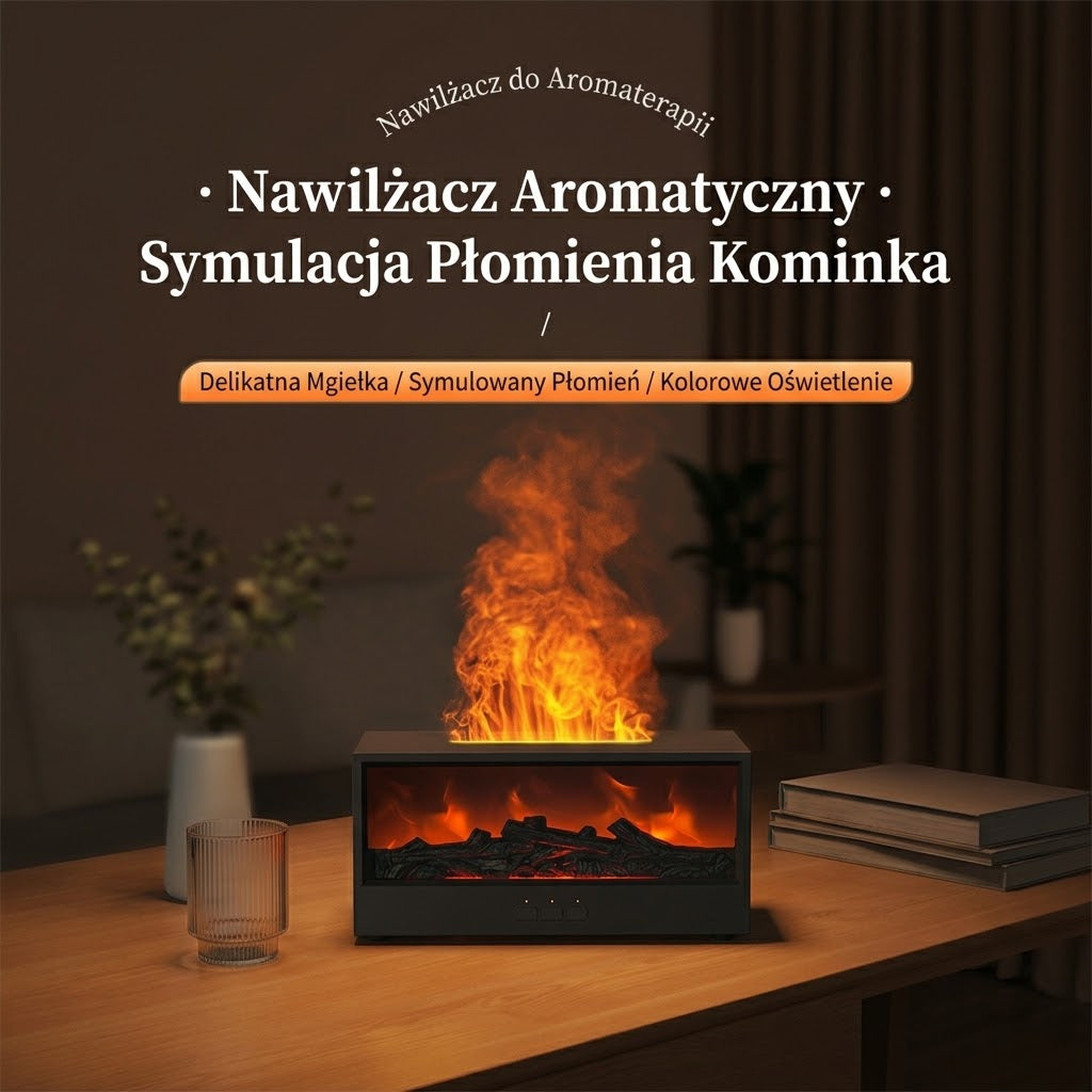 🔥FlameGlow™ – Dyfuzor Zapachowy z Efektem Żywego Płomienia LED
