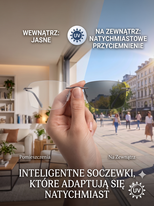 Samościemniające Okulary do Czytania - Anti Blue