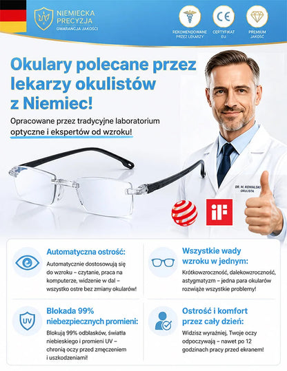 Fotochromowe Okulary do Czytania - Anti Blue