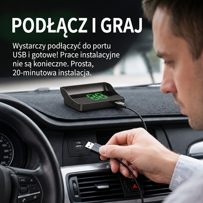 Inteligentny Wyświetlacz Samochodowy HUD GPS z Nawigacją AR i Antyradarem