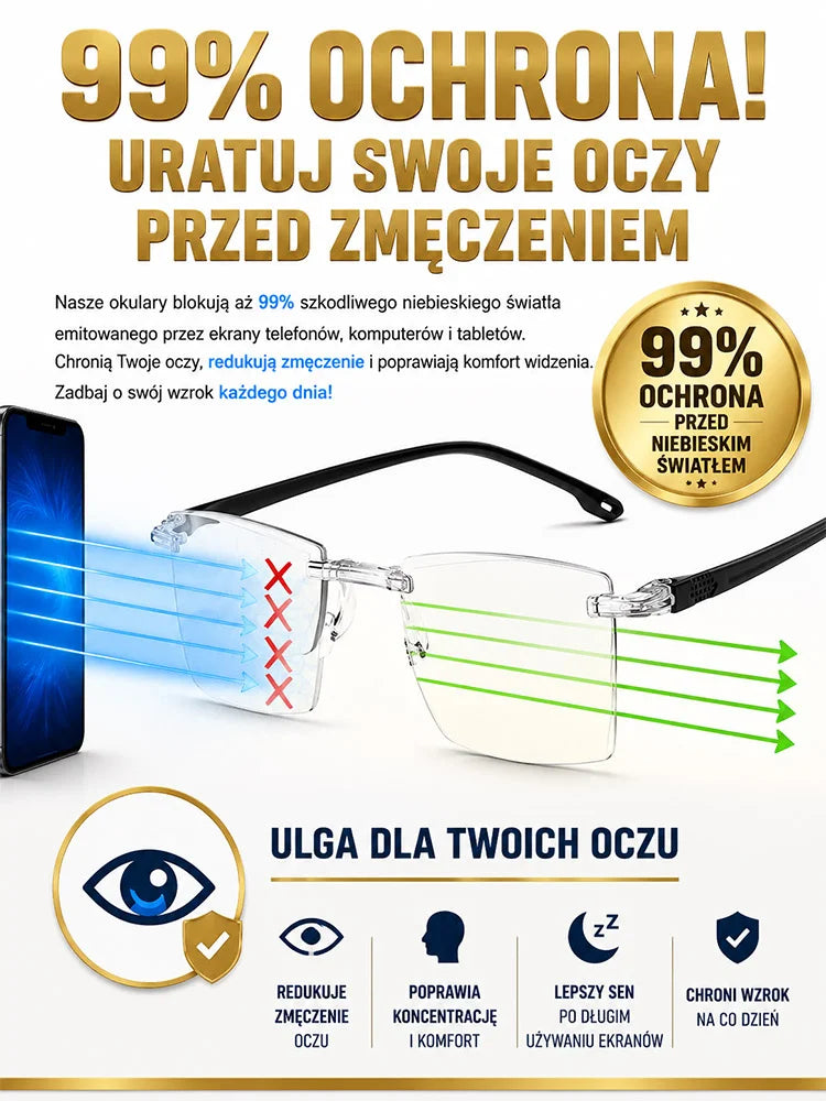 Fotochromowe Okulary do Czytania - Anti Blue