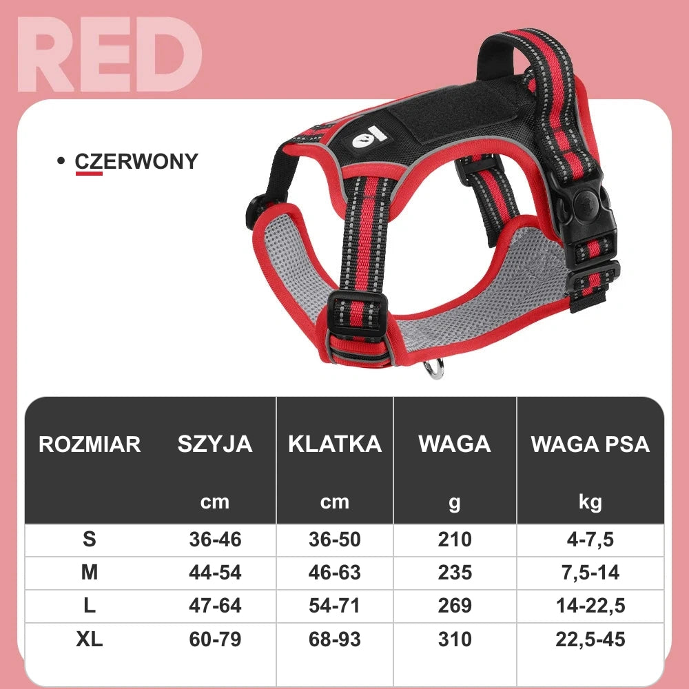 Regulowana szelka dla psa